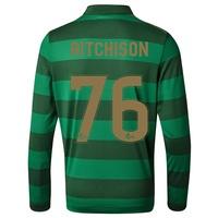 Celtic Away Shirt 2017-18 - Long Sleeve - Kids with Aitchison 76 print, Black