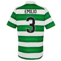 Celtic Home Kids Shirt 2016-17 with Izaguirre 3 printing, Green/White