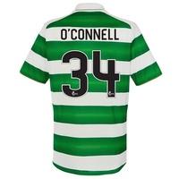 Celtic Home Kids Shirt 2016-17 with O\'Connell 34 printing, Green/White