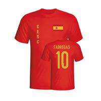 cesc fabregas spain flag t shirt red kids