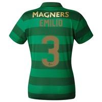 Celtic Away Shirt 2017-18 - Womens with Izaguirre 3 printing, Black