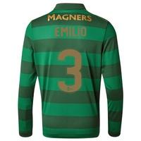 Celtic Away Shirt 2017-18 - Long Sleeve with Izaguirre 3 printing, Black