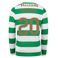 Celtic Home Shirt 2017-18 - Long Sleeve with Boyata 20 printing, Green/White