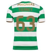 Celtic Home Elite Shirt 2017-18 with Tierney 63 printing, Green/White