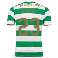 Celtic Home Elite Shirt 2017-18 with Lustig 23 printing, Green/White