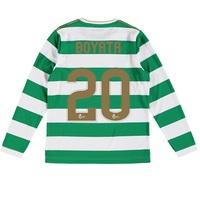 Celtic Home Shirt 2017-18 - Long Sleeve - Kids with Boyata 20 printing, Green/White