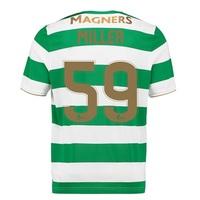 Celtic Home Shirt 2017-18 with Miller 59 printing, Green/White