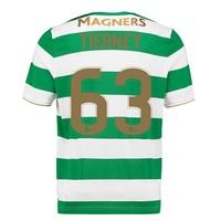 Celtic Home Shirt 2017-18 with Tierney 63 printing, Green/White