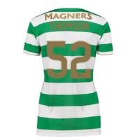 Celtic Home Shirt 2017-18 - Womens with Thomson 52 printing, Green/White