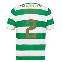 Celtic Home Shirt 2017-18 with Toure 2 printing, Green/White