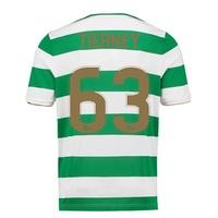 Celtic Home Shirt 2017-18 - No Sponsor with Tierney 63 printing, Green/White