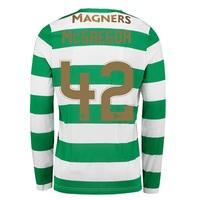 Celtic Home Shirt 2017-18 - Long Sleeve with McGregor 42 printing, Green/White