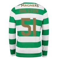 Celtic Home Shirt 2017-18 - Long Sleeve with Ralston 51 printing, Green/White