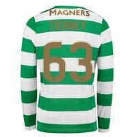 Celtic Home Shirt 2017-18 - Long Sleeve with Tierney 63 printing, Green/White