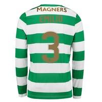 Celtic Home Shirt 2017-18 - Long Sleeve with Izaguirre 3 printing, Green/White