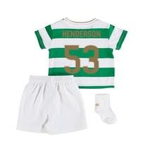 Celtic Home Baby Kit 2017-18 with Henderson 53 printing, Green/White