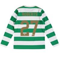 Celtic Home Shirt 2017-18 - Long Sleeve - Kids with Roberts 27 printin, Green/White