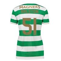 Celtic Home Shirt 2017-18 - Womens with Ralston 51 printing, Green/White