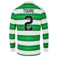 Celtic Home Shirt 2016-17 - Long Sleeve - Kids with Toure 2 printing, Green/White