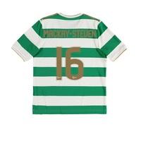 Celtic Home Shirt 2017-18 - Kids with Mackay-Steven 16 printing, Green/White