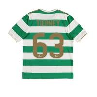 Celtic Home Shirt 2017-18 - Kids with Tierney 63 printing, Green/White