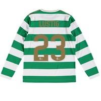 Celtic Home Shirt 2017-18 - Long Sleeve - Kids with Lustig 23 printing, Green/White