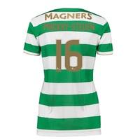 Celtic Home Shirt 2017-18 - Womens with Mackay-Steven 16 printing, Green/White