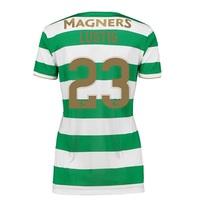 Celtic Home Shirt 2017-18 - Womens with Lustig 23 printing, Green/White