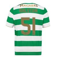 Celtic Home Shirt 2017-18 with Ralston 51 printing, Green/White