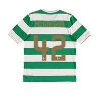 Celtic Home Shirt 2017-18 - Kids with McGregor 42 printing, Green/White