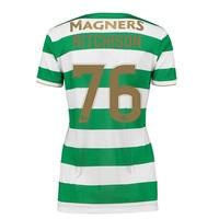 Celtic Home Shirt 2017-18 - Womens with Aitchison 76 printing, Green/White