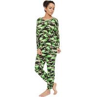 celina neon camo loungewear set green