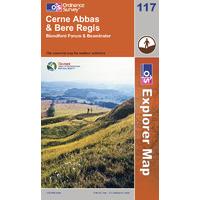 Cerne Abbas & Bere Regis - OS Explorer Active Map Sheet Number 117