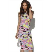 Celebrity Splash Print Bodycon Dress