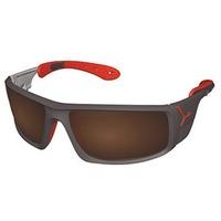 CEBE ICE 8000 SUNGLASSES (DARK GREY/RED WITH 2000 BROWN AR LENS)