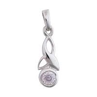 Celtic Knot Birthstone Pendant, Celtic Sterling Silver