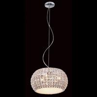 CFH905262/06/CLR/CH Rome 6 Lt Crystal Pendant Ceiling Light