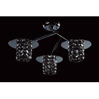 CFH211151/03/SMK/PL Veta 3 Light Smokey Flush Ceiling Light