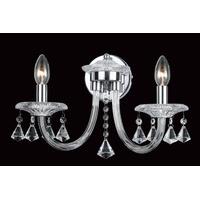 CF112151/02/WB/CH Calgary 2 Light Crystal/Chrome Wall Light