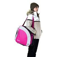 Charles Bentley Women\'s 49 Litre Large Ski Boot Bag Snow Rucksack Holdall With Shoulder Strap - New Pink Design