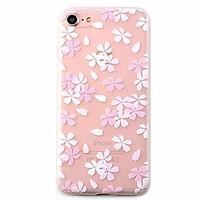 Cherry Blossoms Pattern High Quality Scrub TPU Material Soft Phone Case For iPhone 7 7 Plus 6S 6Plus