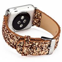 Christmas Shiny Glitter Power PU Leather Bling Luxury Watch Band Wristwatch Bracelet Strap Belt for Apple Watch 38/42MM