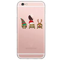 Christmas Pattern TPU Ultra-thin Translucent Soft Back Cover for iPhone 7 7Plus 6s 6 Plus 5s 5 5E