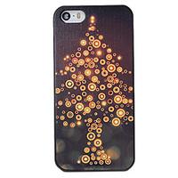 christmas style light tree pattern pc hard back cover for iphone 55s