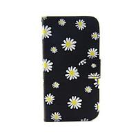 chrysanthemum pattern pu leather full body case with card slot and sta ...