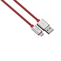 Charging/Sync Cable Micro USB Aluminium 1m (Red)