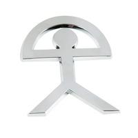 chrome indalo man car emblem