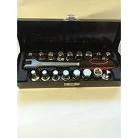 chrome vanadium steel 18 piece drain plug socket set sump oil universa ...