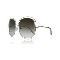 chloe carlina sunglasses gold green 733 62mm