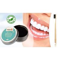 Charcoal \'Naturally Activated\' Teeth Whitening Powder & Bamboo Charcoal Brush